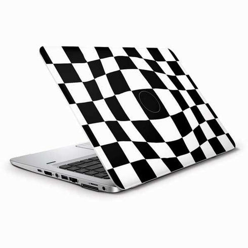 Black and White Zoomed Checkerboard HP Elitebook Skin